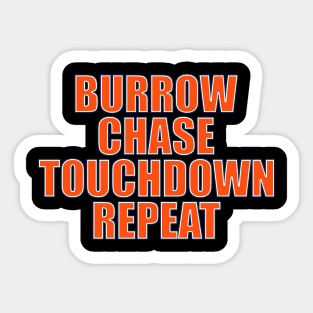 Burrow Chase Touchdown Repeat Sticker